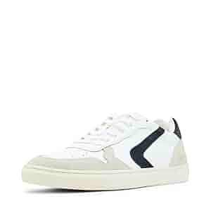 Amazon.com | Steve Madden Men's Centre Sneaker, White w/Navy