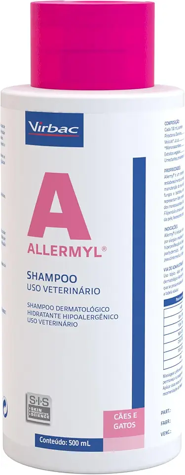Virbac Allermyl Shampoo Limpeza Regular em Cães Alérgicos para Cães 500 mL