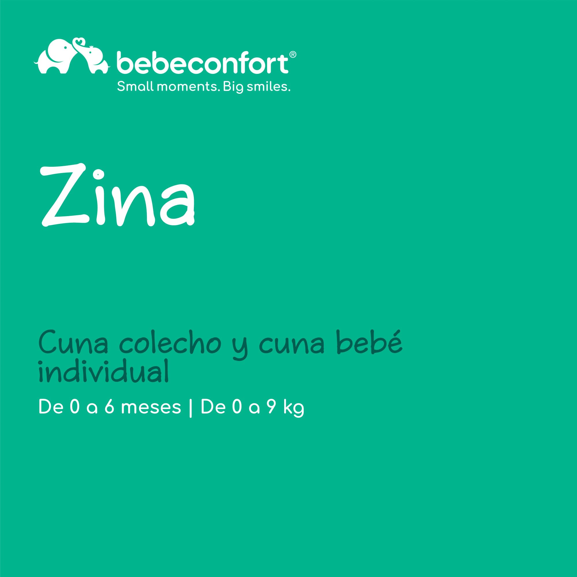Bebeconfort Zina Colecho Bebé y Cuna Independiente Desde el Nacimiento hasta los 6 Meses (de 0 a 9 kg), Cuna Bebé Plegable, 5 Posiciones de Altura Ajustables, Colchón Reclinable, Mineral Grey