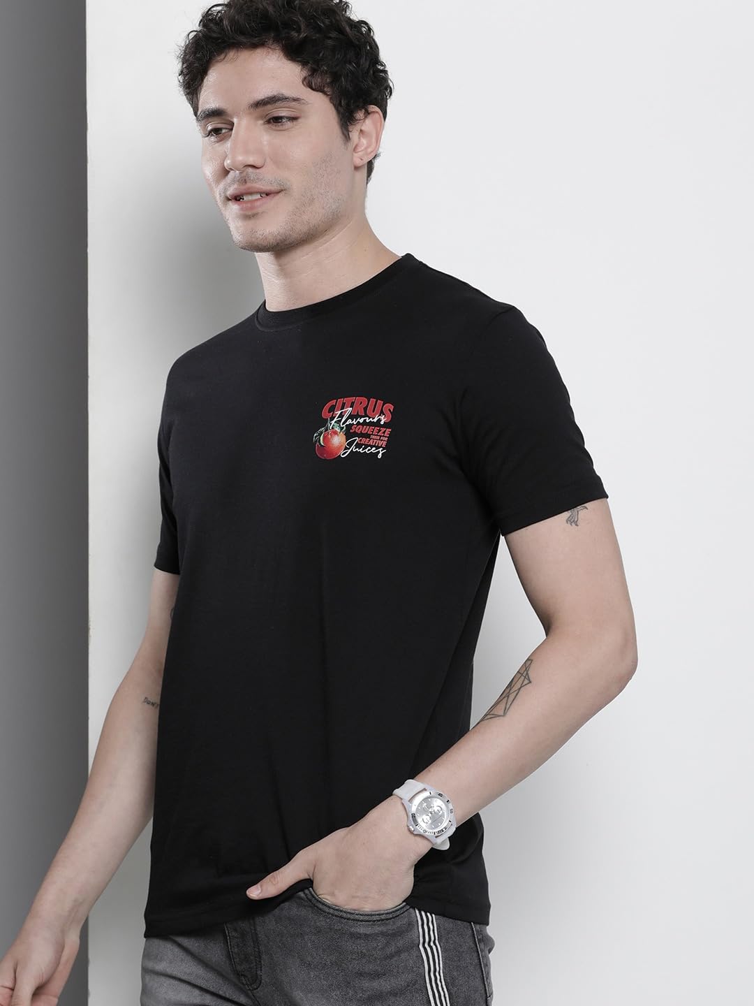 The Indian Garage Co - Camiseta de cuello redondo para hombre
