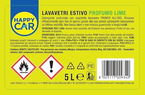 Happy Car - Liquido Lavavetri Anti Moscerini Auto