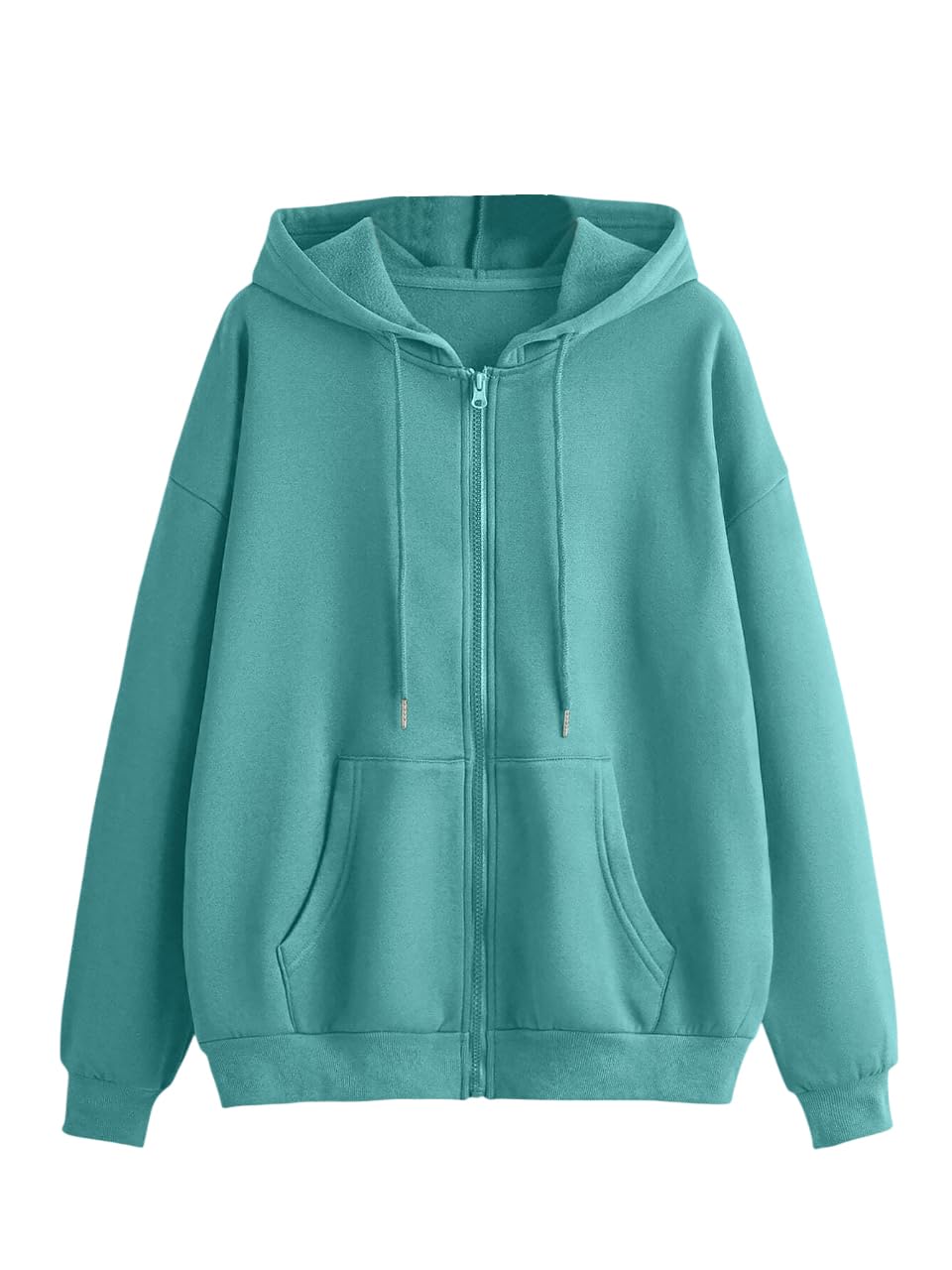 Tagas Unisex Cotton Blend Loose Fit Zip Hoodie
