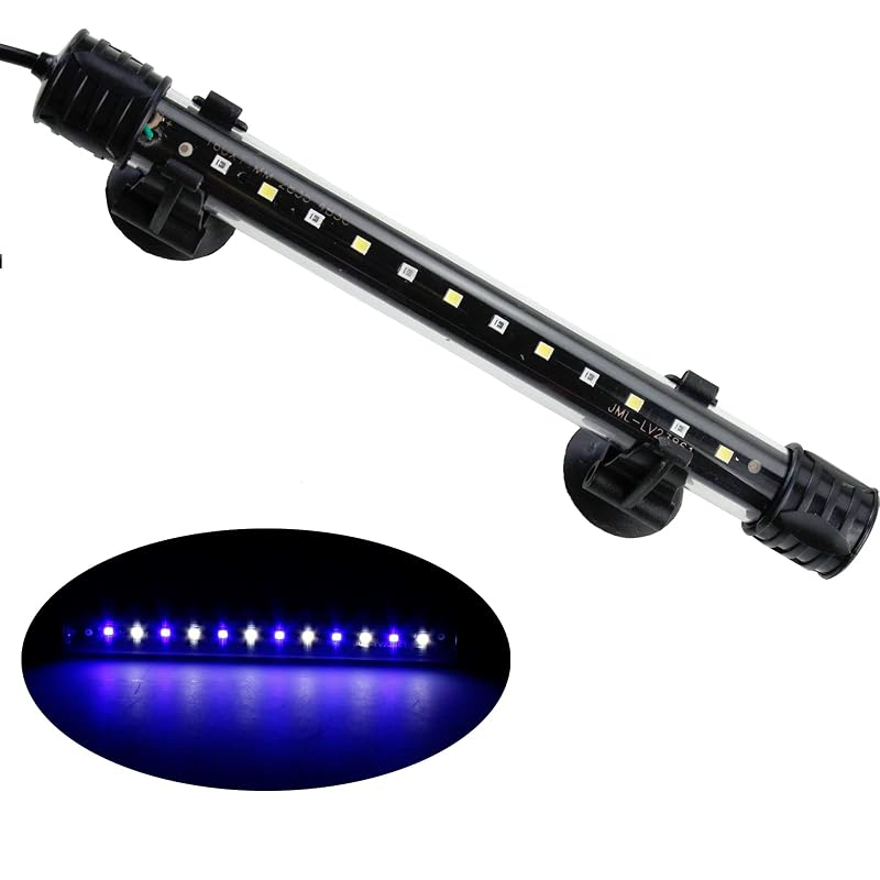 Luz LED submersível para aquário AQUANEAT branca e azul, 19,05 cm