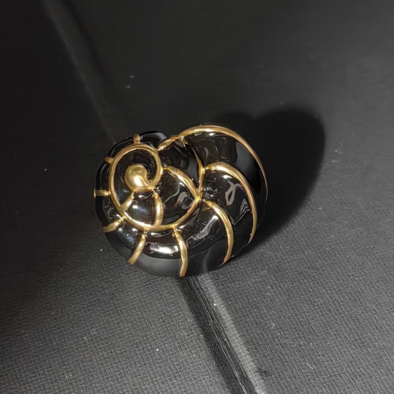 Boucles d'oreilles conques en émail véritable et plaqué or pour filles - 5