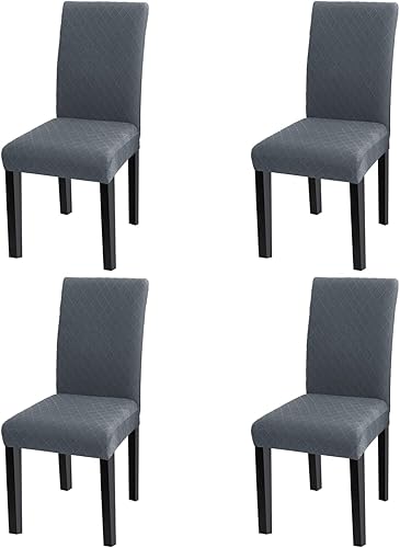 Vista 57 de YISUN Fundas para sillas de comedor, fundas elásticas de elastano para asiento de silla, extraíbles y lavables, fundas protectoras para sillas