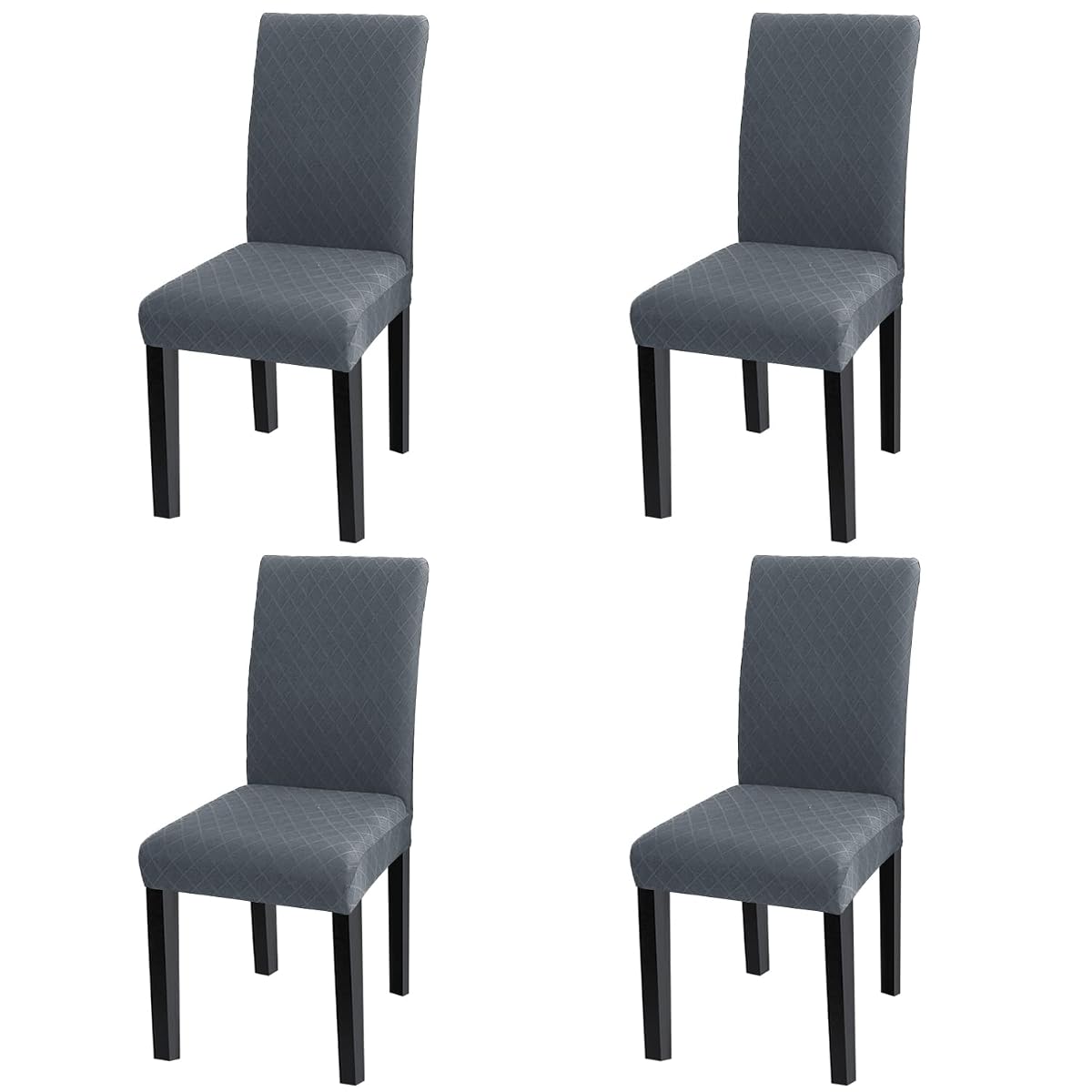 YISUN Dining Chair Covers, Stretch Jacquard Chair Seat Cover Removable Washable