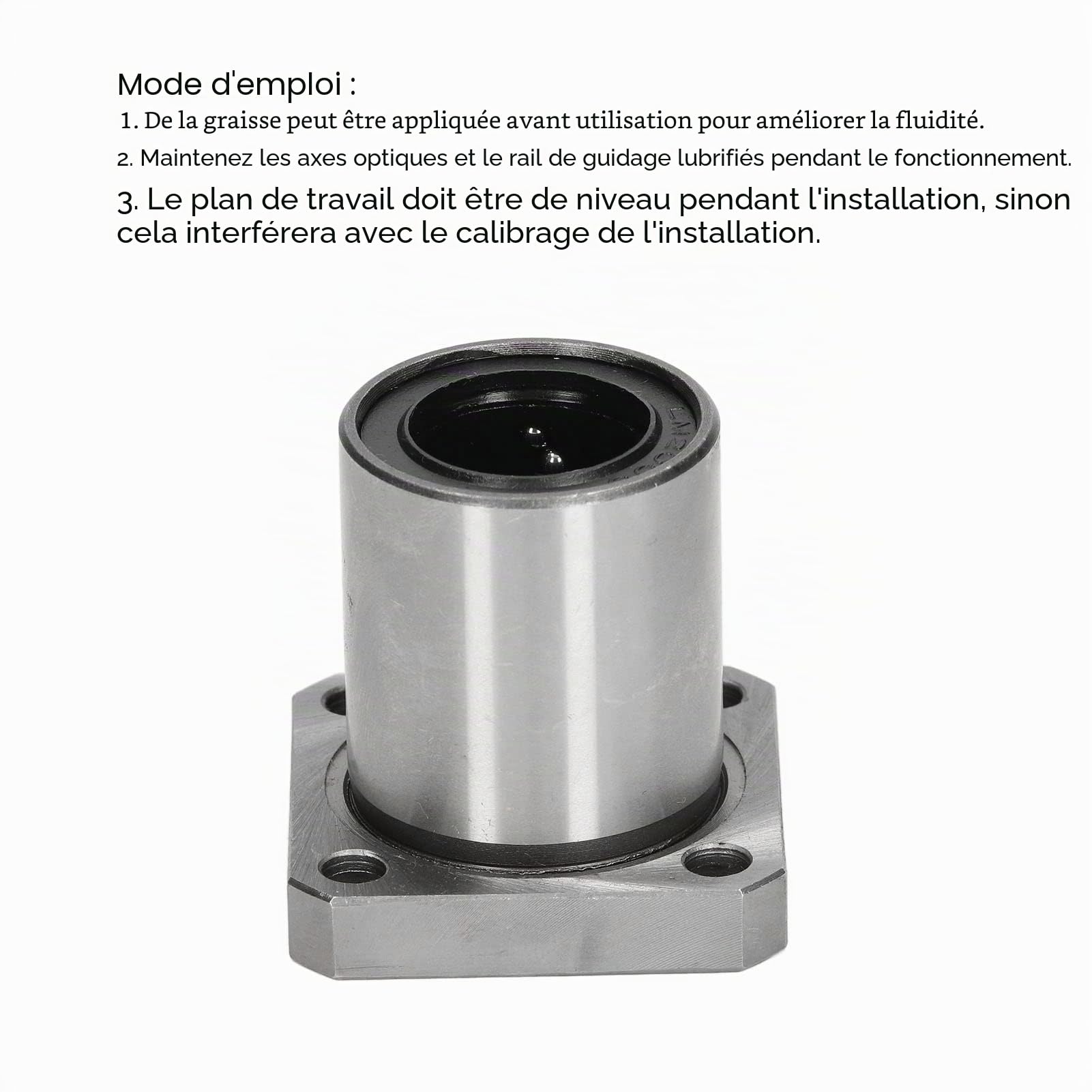 2 Roulements à Billes Linéaires Bride Carrée LMK20UU 20mm Alésage 32mm OD 42mm Longueur 2 Pièces