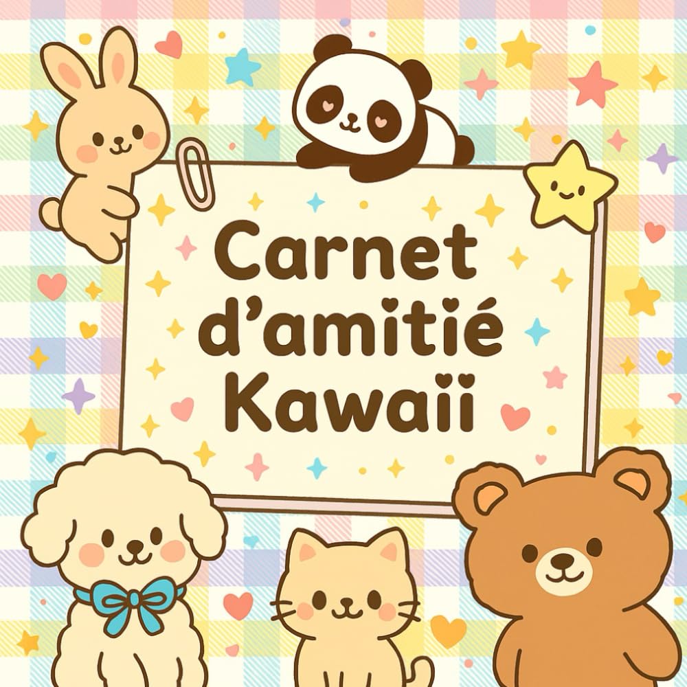 Carnet d’Amitié Kawaii – Livre à Remplir entre Amis – Souvenirs, Photos – Cadeau Filles: Un carnet adorable en couleurs avec 25 pages amis, pages souvenirs, annuaire & coloriages kawaii