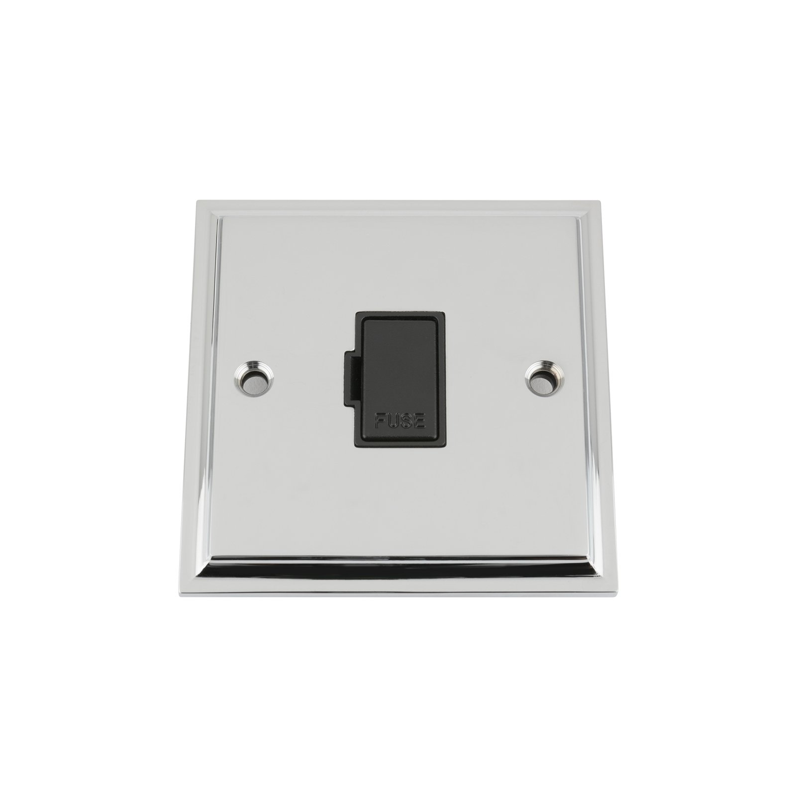 A5 Products Black Unswitched Fused Spur 13 Amp - Polished Chrome Victorian - Insert