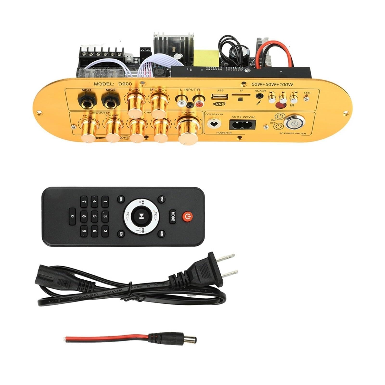 Amplifier Board 50W+50W+100W 2.1 Channel HiFi Subwoofer for Outdoors Car Home DIY Speakers