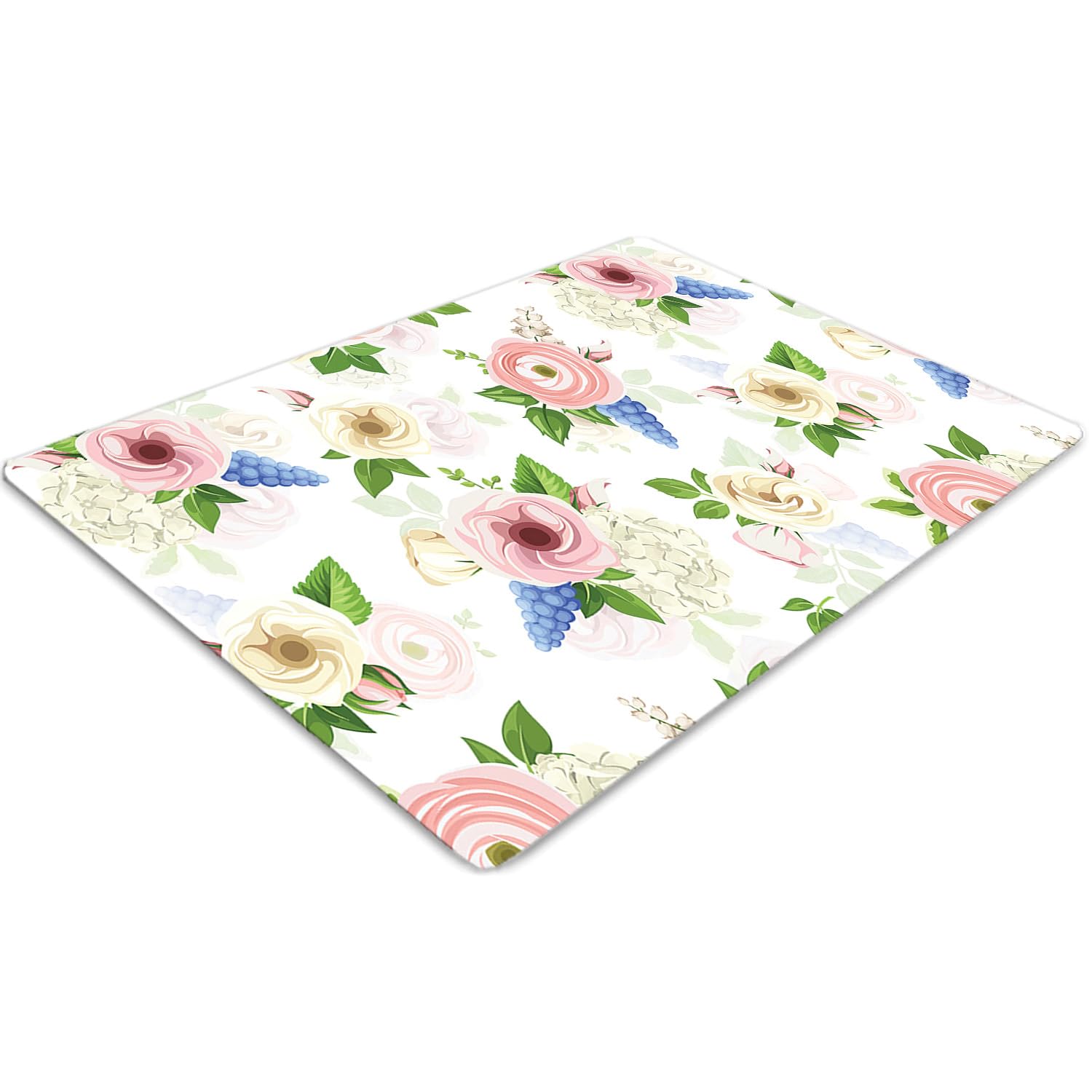 Protège-tapis contre l'usure des roulettes de chaise 120x90 cm imperméable en PVC imprimé