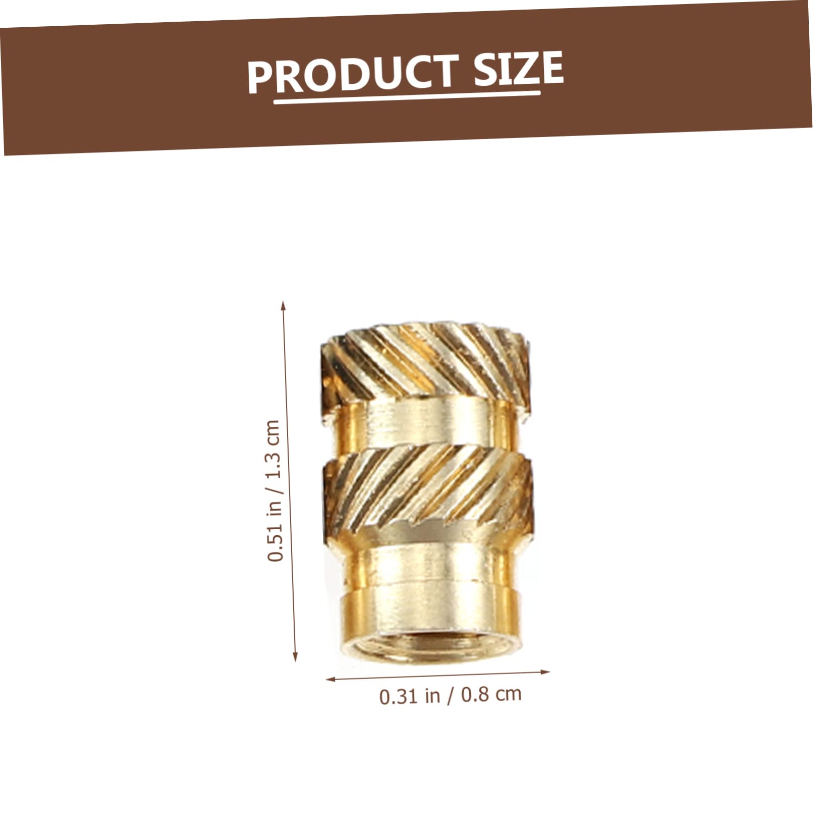Healifty 20Pcs Copper Nut for Furniture Threaded Fasteners Easy Installation Strong Load Bearing Design for Furniture Assembly