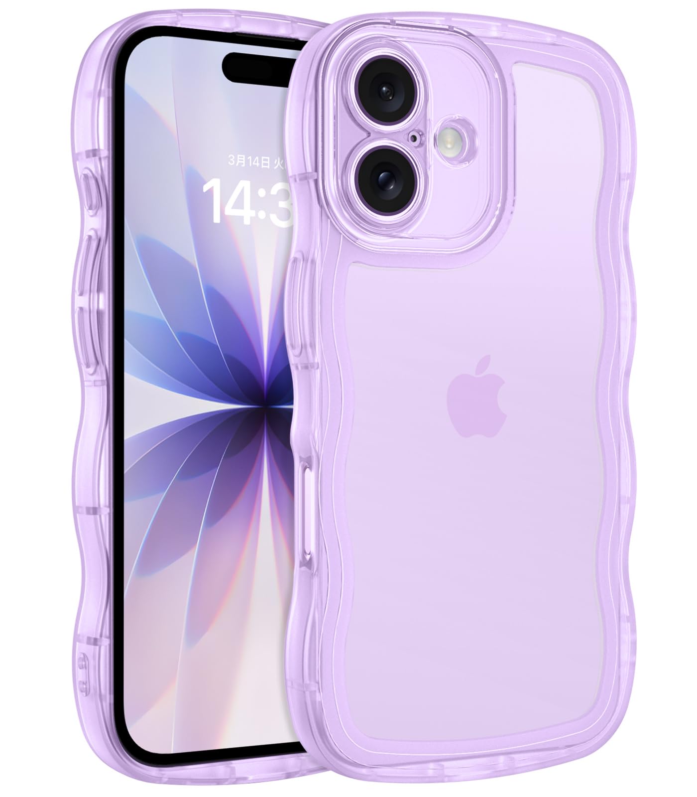 BENTOBEN iPhone 17対応 ケース クリア 波型 うねうね かわい…