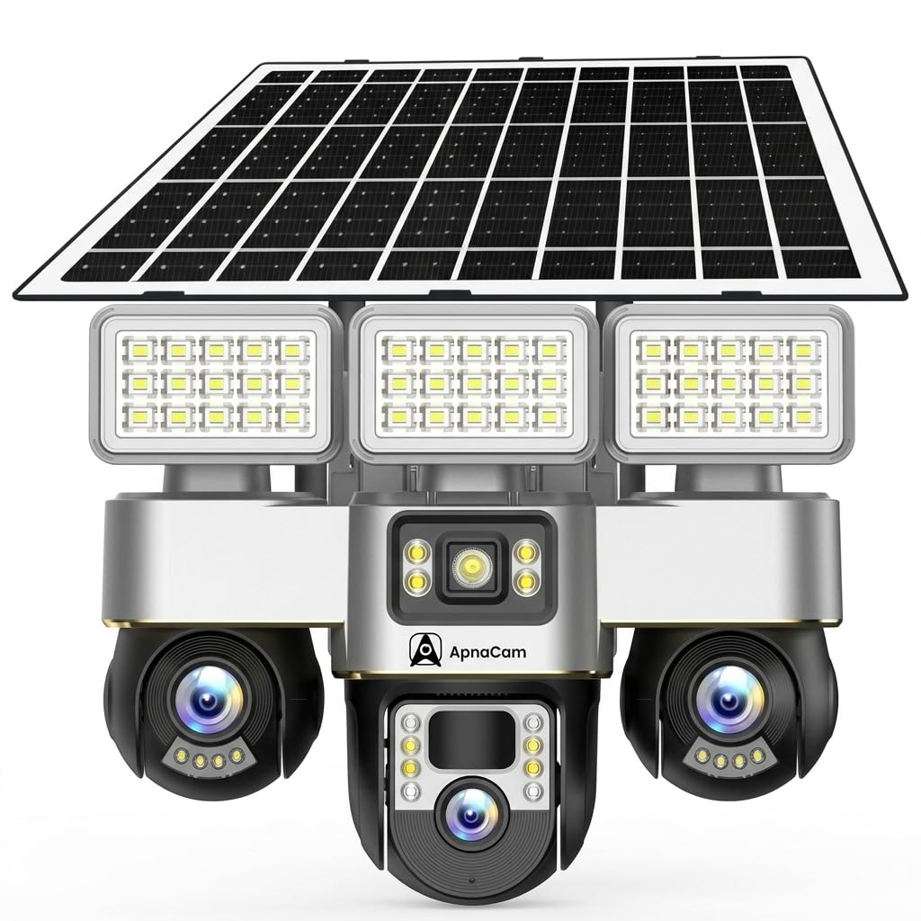 15MP 4G Solar 3lens PTZ Camera Full HD Waterproof, Color Night Vision Outdoor Security Camera-image-36
