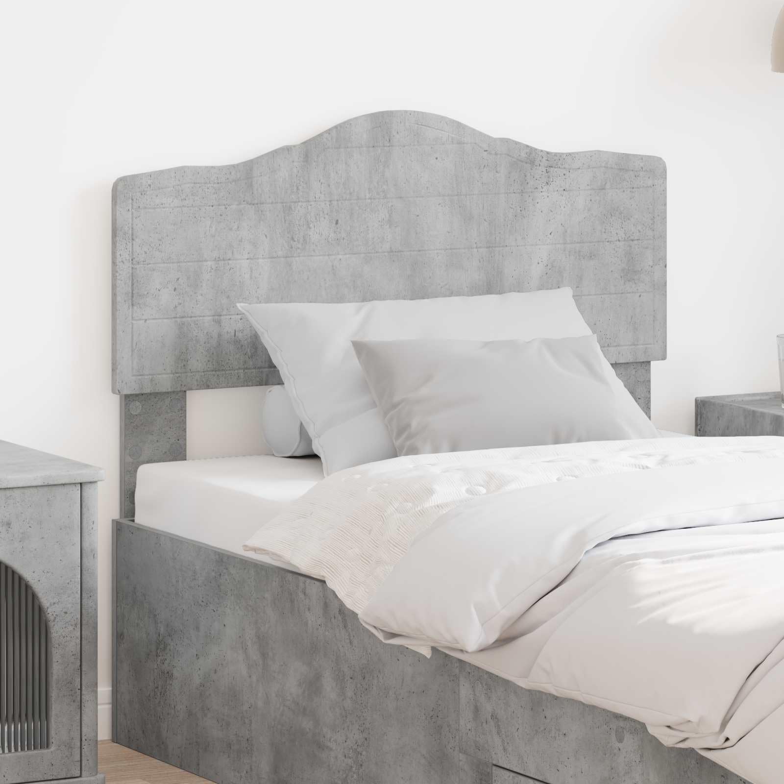 Testiera moderna in cemento grigio 80 cm in legno resistente letto testiera per camera da letto elegante cabecera de cama, facile da montare