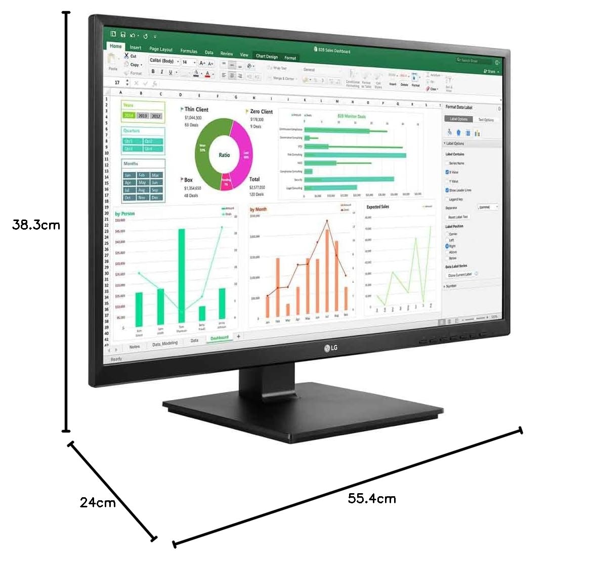 LG 24MS550-B.AEU Écran PC 24" IPS Full HD 100Hz - Réglable En Hauteur