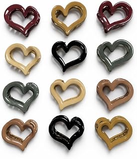 Multi Color Heart Design Hair Clips for Women & Girls (Pack of 4 pcs) Hair Claw Clips with Strong Metal Spring | Non-Slip ... Price In India