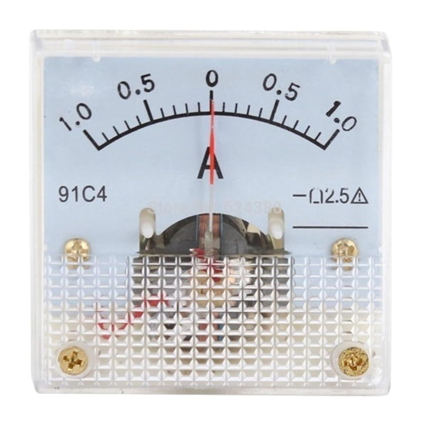 91C4 DC -1A-0-1A DC 1A Analog Ammeter Panel AMP Current Meter Gauge (45mm X 45mm)
