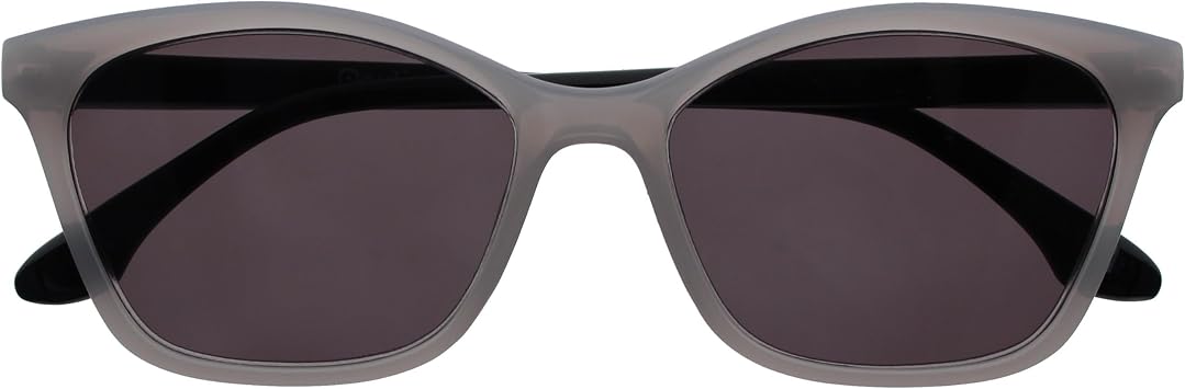 OPULIZE KAT Reading Sunglasses - Cat-Eye Frame - Grey - Men & Women - Spring Hinges - S59-7 - +1.00