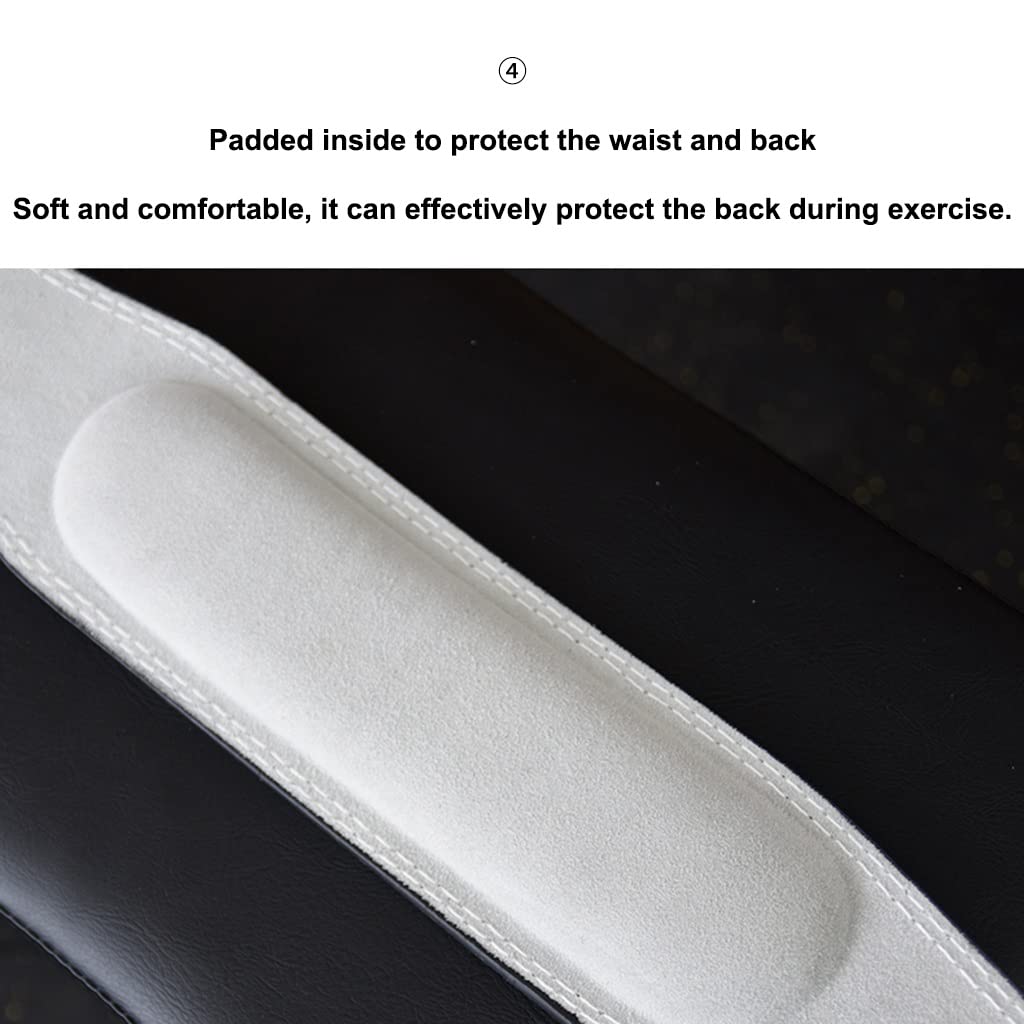 Gewichtsgürtel Fitnessgürtel Kniebeugen Gewichtheben Leder Sport Männer und Frauen Trainingsgürtel Kreuzheben Powerlifting Booster Gürtel (Color : White, Size : M)