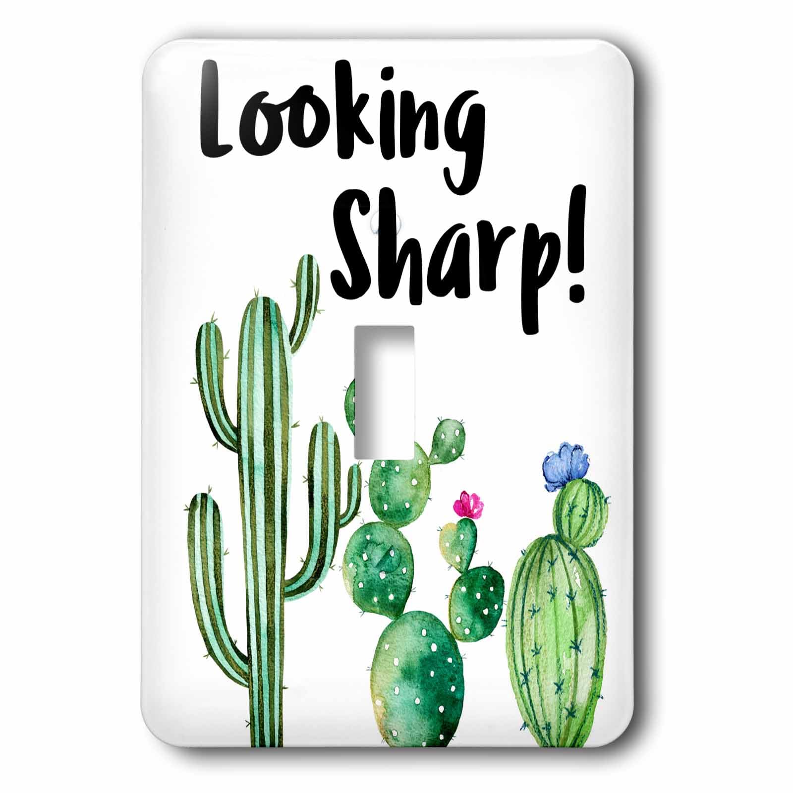 Interrupteur à bascule cactus 3dRose LSP_263624_1 pour décoration murale