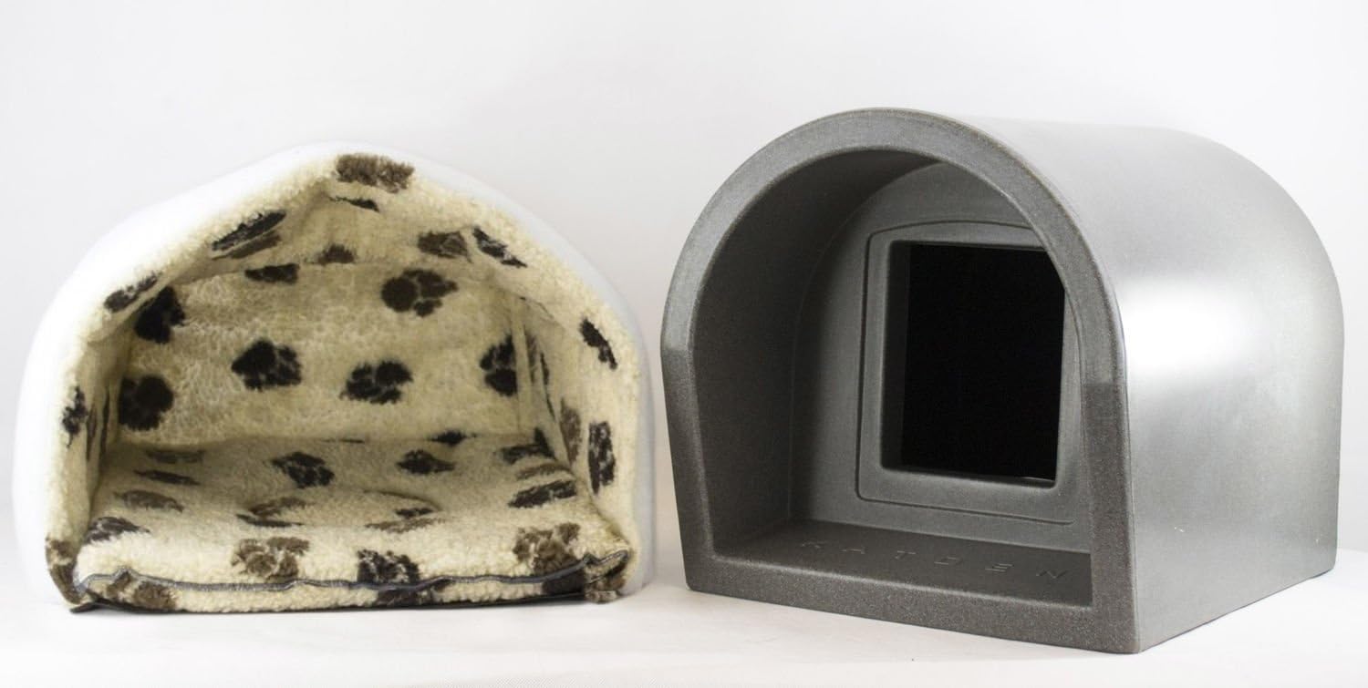Mr Snugs KatDen Outdoor Cat Kennel/Shelter - Dark Grey (Various Options)