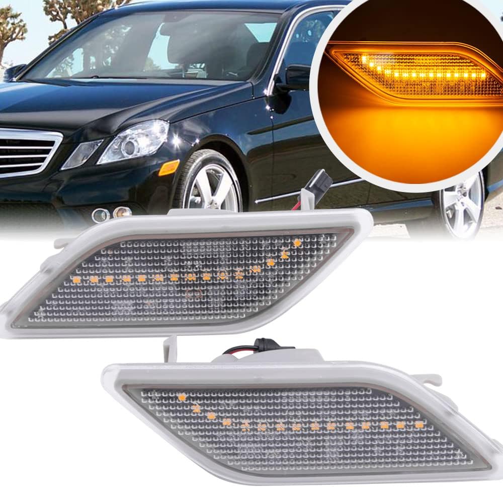 Amber Led Side Marker Lights for 201013 Mer'cedes Ben'z