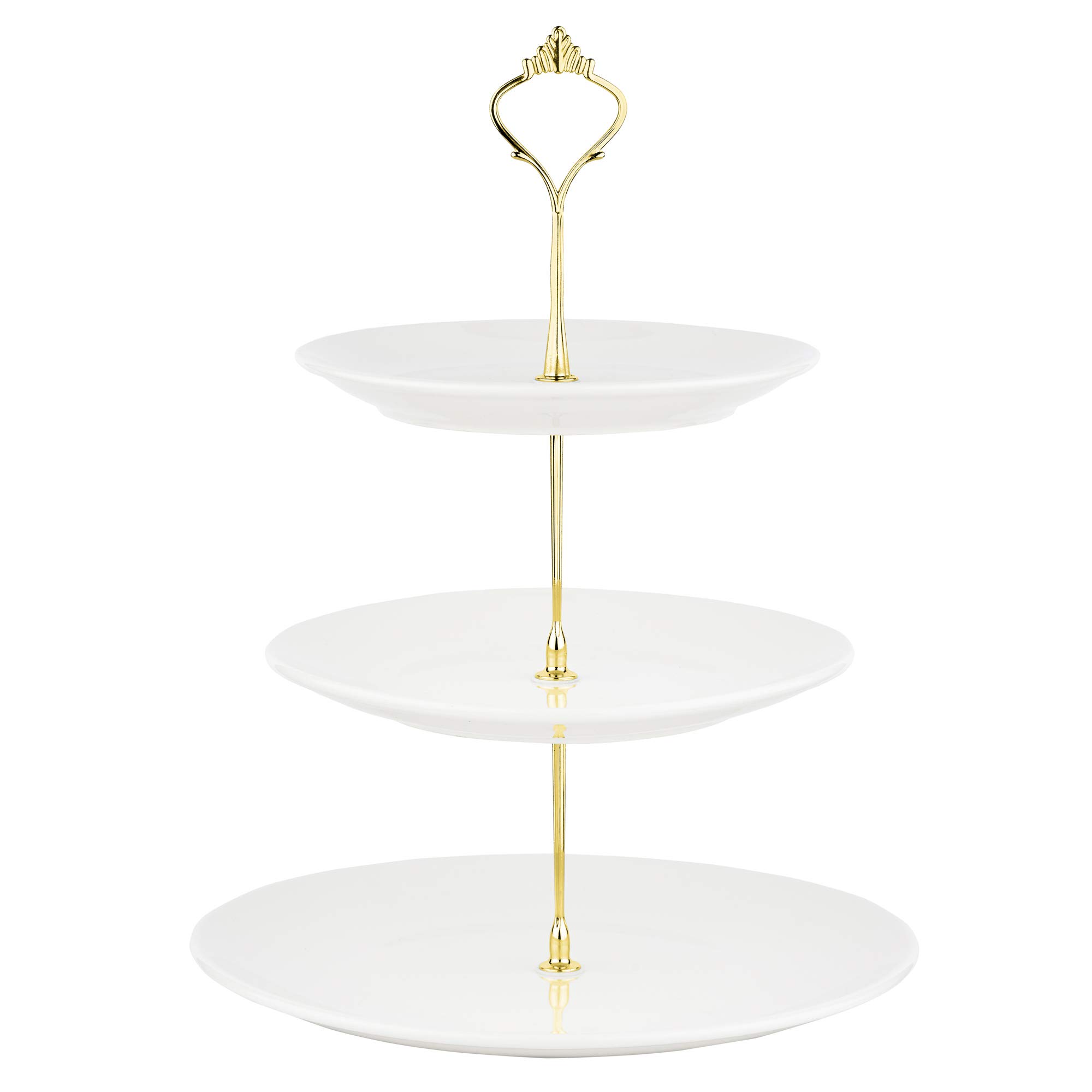 Buy Nyxi White Ceramic Cake Stand Afternoon Tea Serving Plate Porcelain