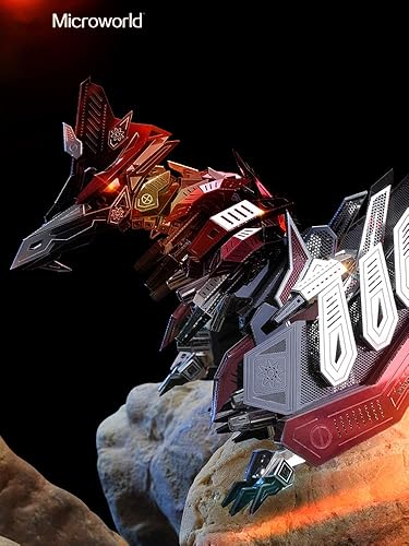 Miniatura 9 de Microworld Kit de modelo de metal 3D, kit de rompecabezas de metal mecánico de pterosaurio, bricolaje difícil de hacer manualidades, rompecabezas