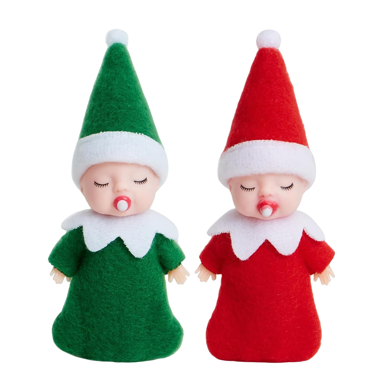2pcs Mini Baby Elves Christmas Elf Baby Dolls for Girls Boys,Cute Little Elfs Twins Tiny Christmas Dolls Elf Accessories,Girl Elf Small Elf Baby Doll Elf Novelty Gift for Kids Xmas Stocking Stuffers