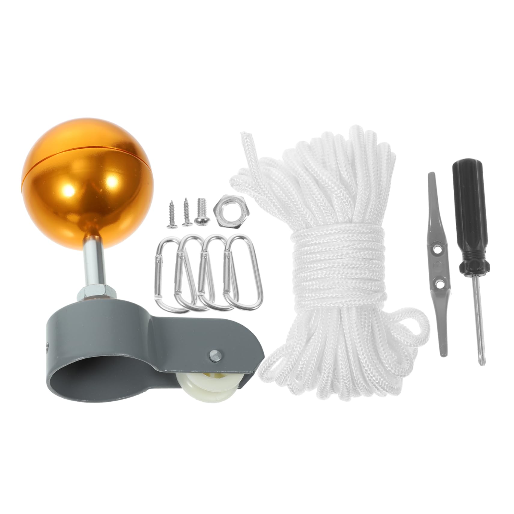 Kit Accessori Palo Bandiera in Metallo Completo per Esterno Strumenti Completi per Feste Compleanno e Halloween