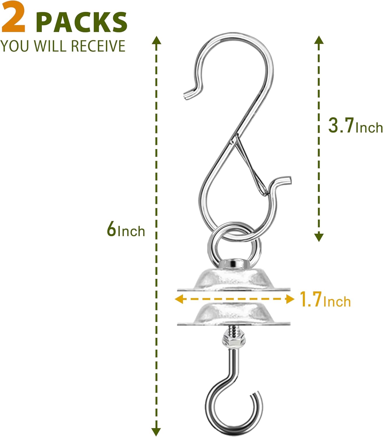 16-19 Inch Hanging Bird Feeder Rain Cover Metal Assembly Kit，for Hummingbird Feeder Sunshade Installation ，Squirrel-Proof Hanging Barrier Installation Kit ， 2-Piece Set image 2