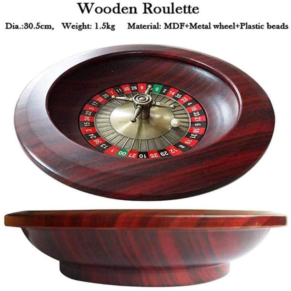 Jeu De Roulette À Roue De 12 Pouces, Jeu De Casino, Divertissement, Plateau Tournant, Jeux De Table De Loisirs, Jeu De Roulette for Adultes, Accessoire De Jeu De Table De Roulette