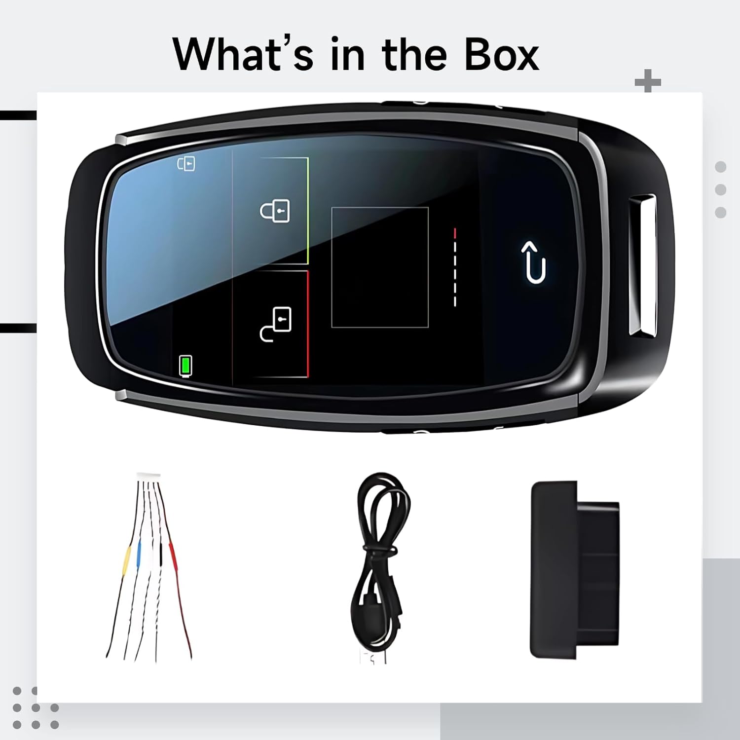 Smart Lcd Remote Key With 5.1 Cm Touch Screen, 365-Day Battery, Keyless Access, Box, For One-Key Start Cars