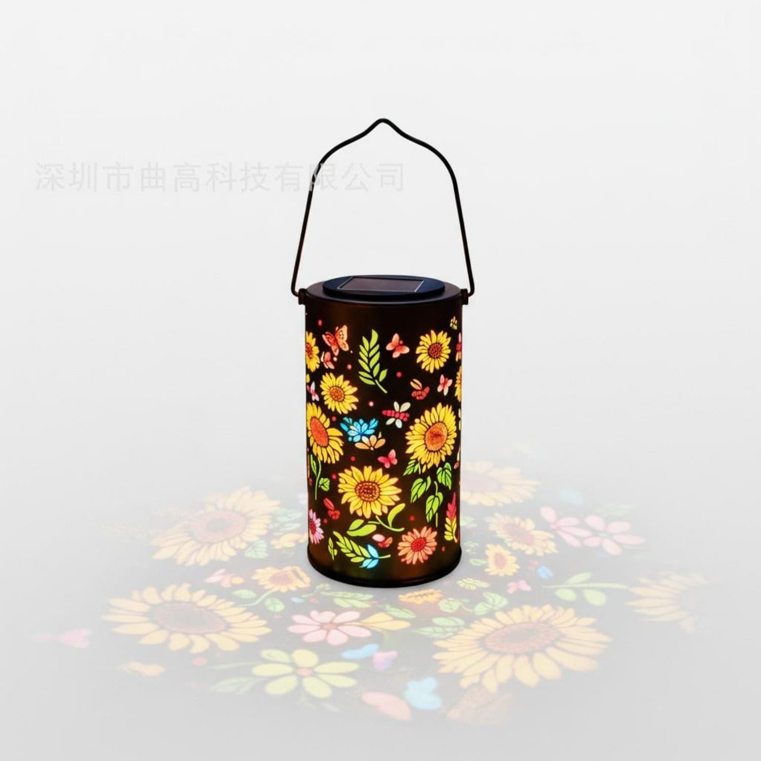 No Wiring Required Floral Solar Lantern Weatherproof Solar Garden Lantern Waterproof Floral Projection Light Auto On/deactivate for Patio, Yard, Deck, Pathway, Warm White-picture-16