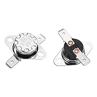 Vista 38 de uxcell KSD301 Termostato 221.0 °F/221 ° F 10 A Normalmente Cerrado N.C Ajuste Snap Disc Interruptor de temperatura para microondas, horno, cafeteras