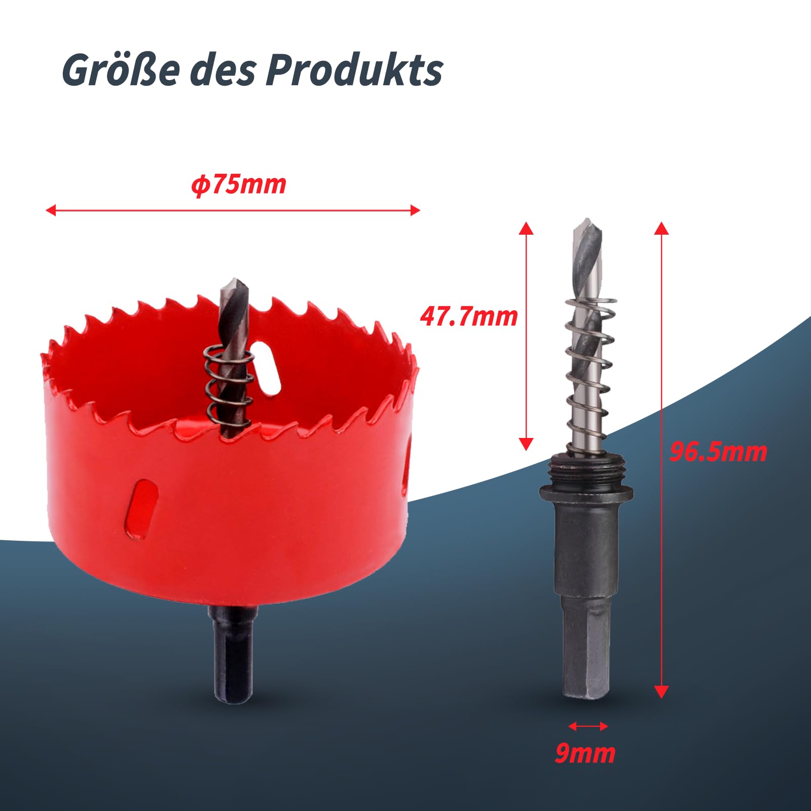 Otwornica Bimetalowa 75mm Otwornica Hss Do Drewna Metalu Aluminium Stali Nierdzewnej Tworzyw Sztucznych i Wielu Innych.
