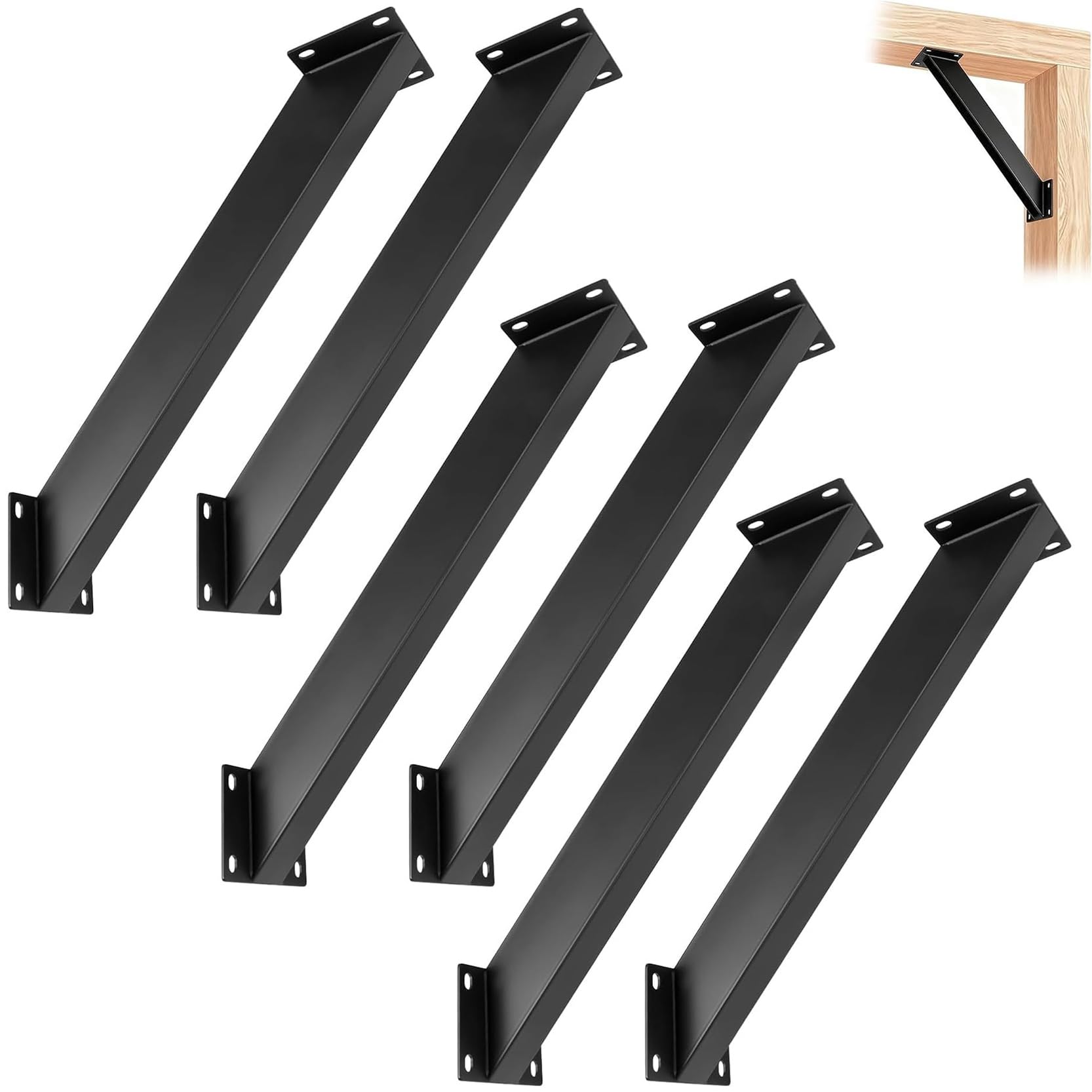 LQSYBHD 45-Degree Angle Corner Braces Inside Joint Heavy Duty Connector Brace Bracket for Wood Beam Gazebo Deck Patio DIY Projects Connector Brace Bracket Kit(Size:6pcs)