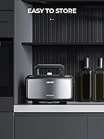 Vista 9 de Sandwichera 3 en 1, waflera con platos extraíbles, juego de plancha para gofres Panini Press con control de temperatura de 5 engranajes