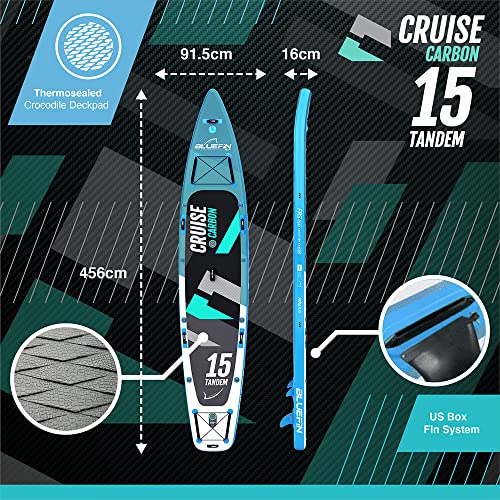 Bluefin Sup Inflatable Stand Up Paddle Board | 6” Thick | Kayak Conversion Kit | All Accessories | Multiple Sizes: Kids, 10’8, 12’, 15' (Carbon 15')… #TOP1