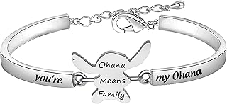 Ohana Bracelet Cartoon Gift You're My Ohana Bangle Means Family Hawaiian Jewelry for Family Best Friends BFF Jewelry