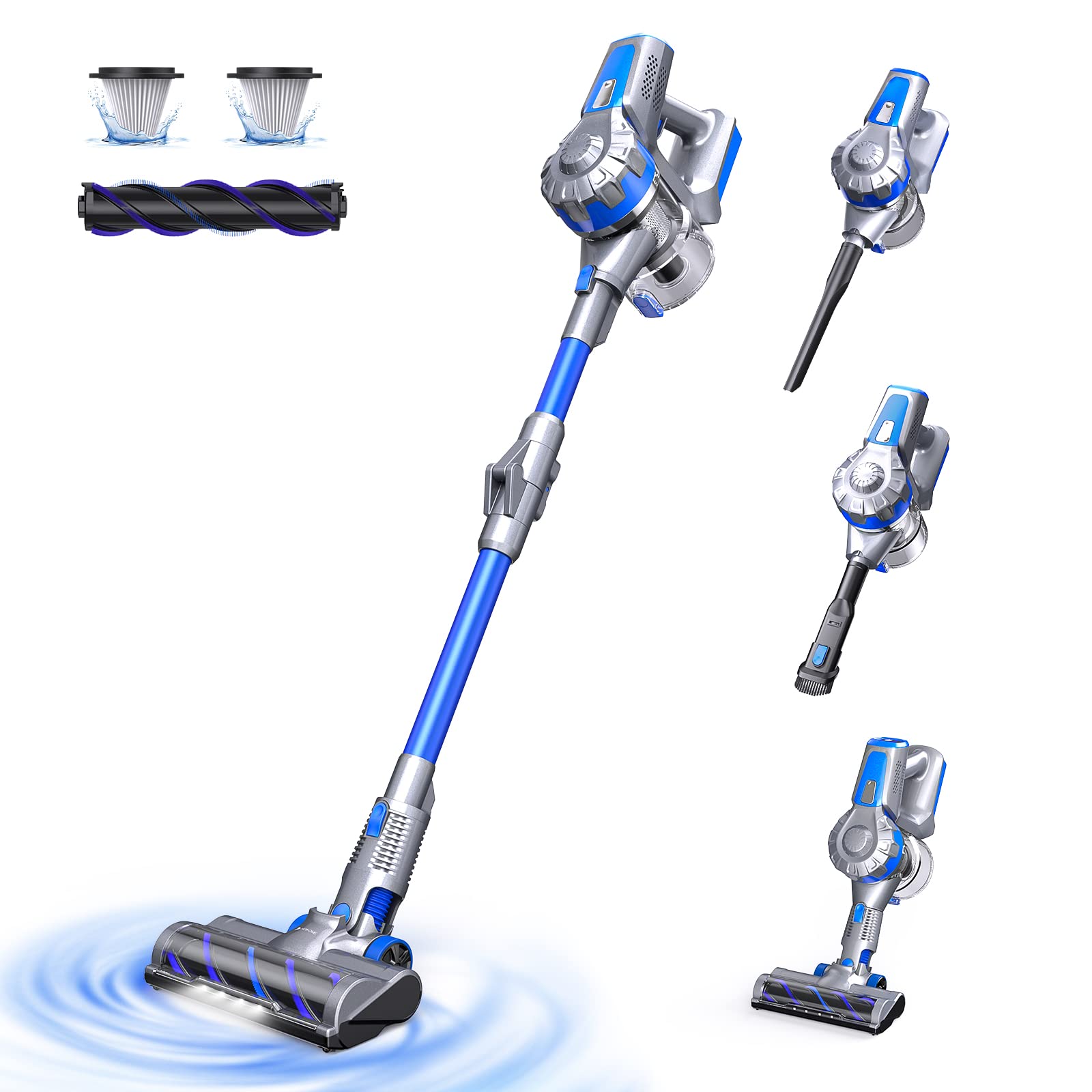 Buy Cordless Vacuum Cleaner, 4 in 1 Stick Vacuum Cleaner with LCD Touch