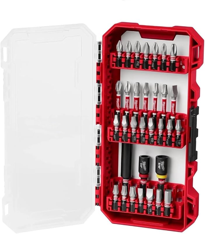 Juego de puntas para atornillador de impacto de alta resistencia Milwaukee Electric Tool 48-32-4004, 32 pzas