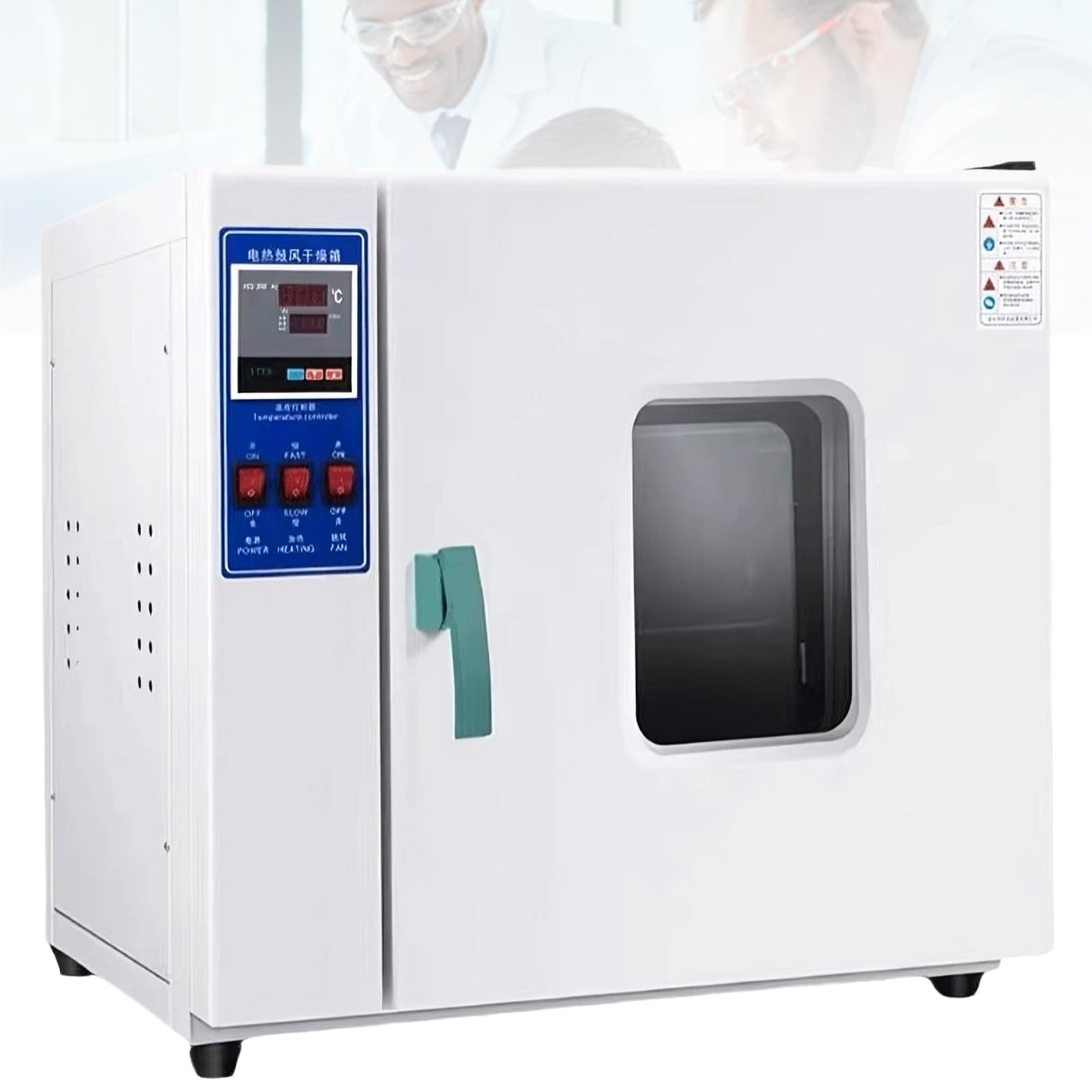 Horno de secado y calefacción de laboratorio con medidor de vacío y controlador digital para incubación termostática y secado por convección de aire