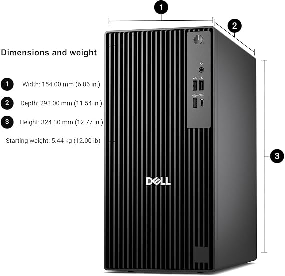 Dell Pro Business Desktop, New OptiPlex Version, Intel I7-12700K(25MB Cache, 12 Core, 20Threads), 32GB DDR5 RAM, 1TB PCIe SSD, Ultra-Quiet Design, Dual 4K Monitor Support, Ethernet, Windows 11Pro