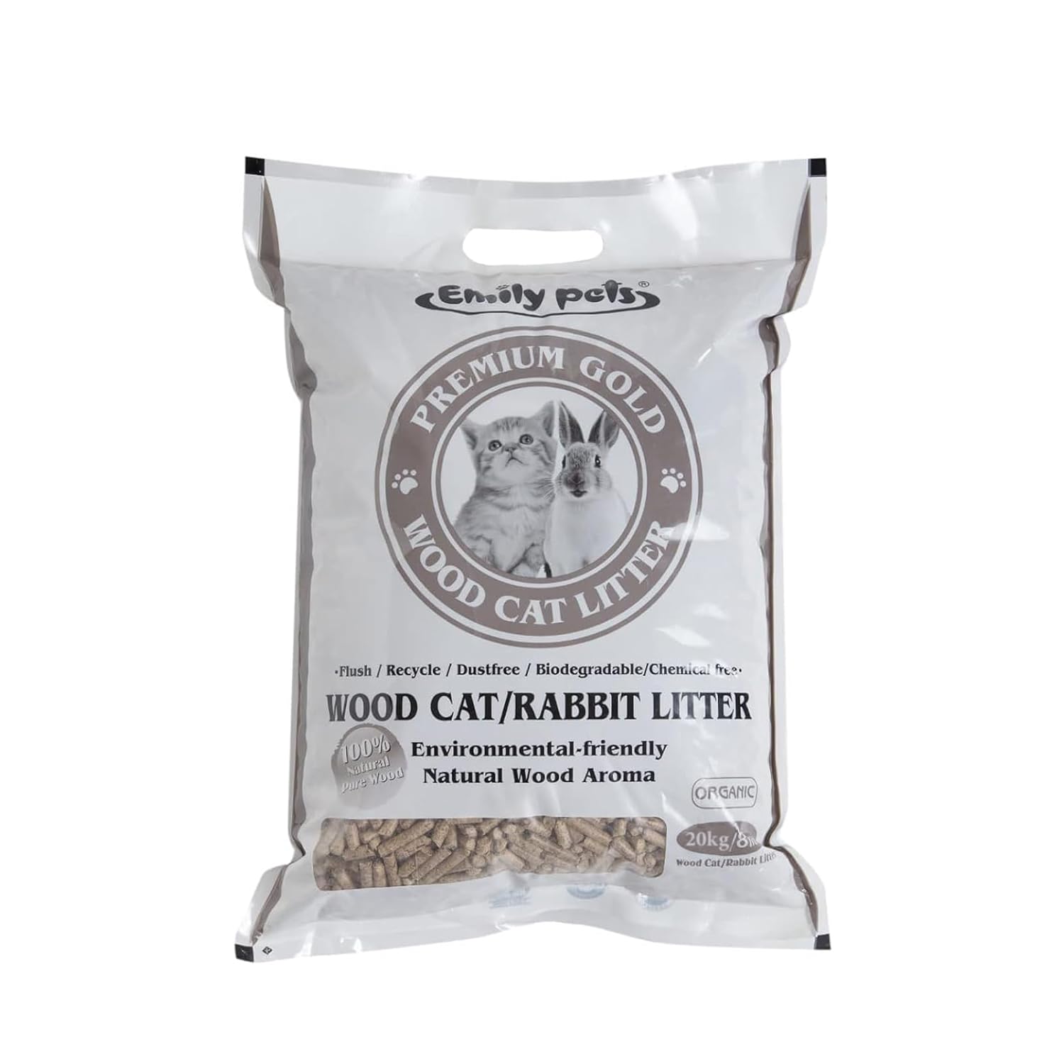Buy Emily Pets Pine Wood Cat Litter for Cat & Rabbit 20KG Online at Low