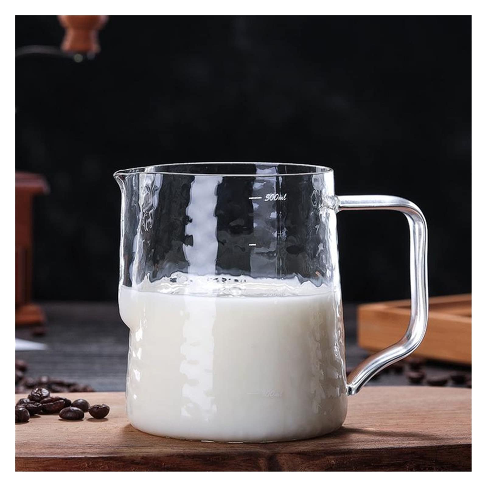 Platillo de 500ml, Jarra de Espuma Gruesa, Taza de Vidrio para café expreso, Taza medidora, Taza de Espuma de café para Platos caseros