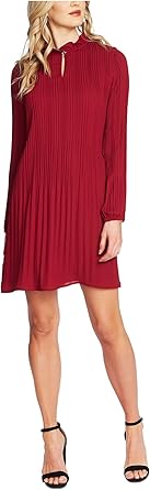pleated shift dress