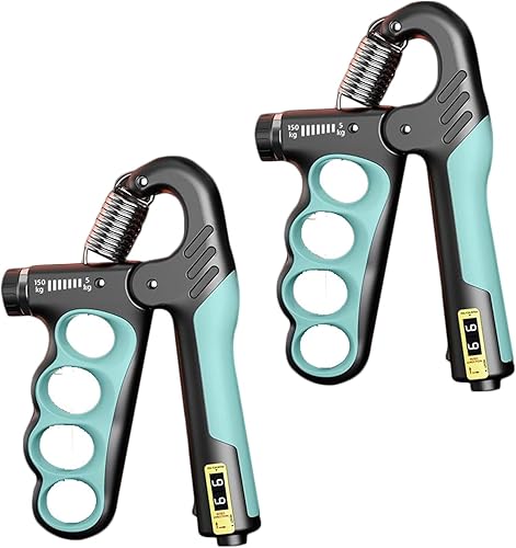 Miniatura 10 de 2 unidades de entrenamiento de fuerza de agarre de mano, 11-220 libras, agarre de mano ajustable, fortalecedor de antebrazo con contador