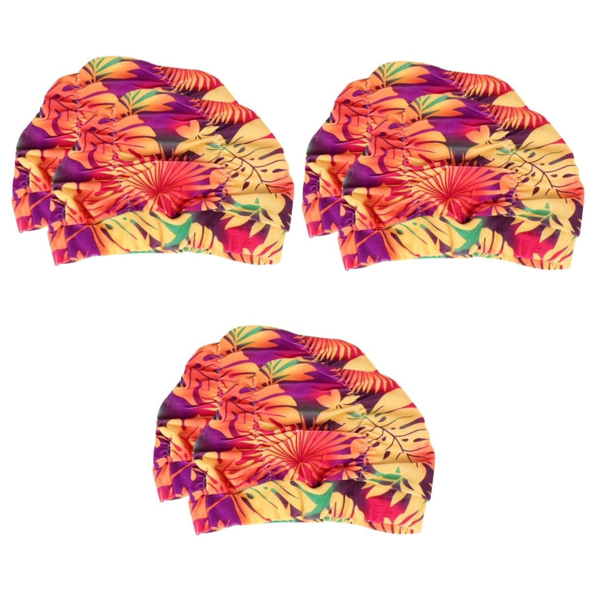 HANABASS Accessoires De Natation Chapeau De Bain Chapeaux De Natation De Fleurs pour Femmes Bonnet De Bain Oreille Bonnet De Bain Élastique Bonnet De Bain Imperméable Orange
